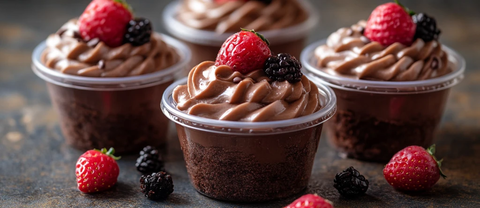 黑森林草莓蓝奶油花杯制作指南