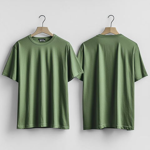 绿色T恤挂衣架展示
