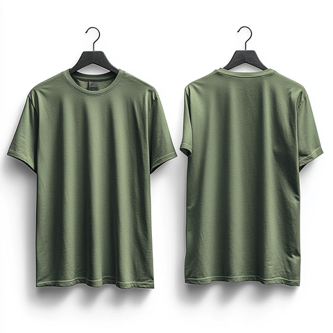 绿色T恤挂衣架展示