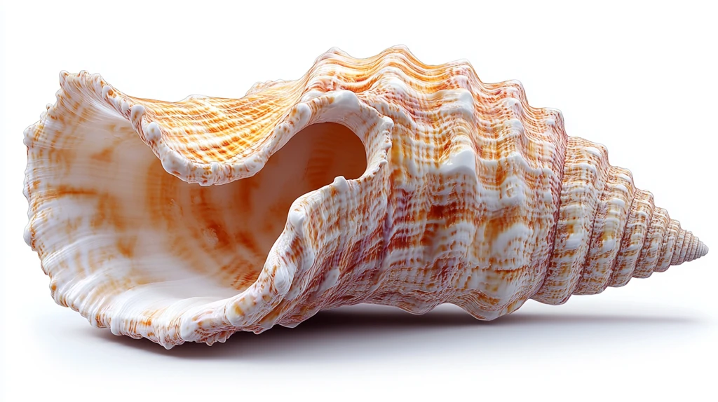 橙褐色海螺壳
