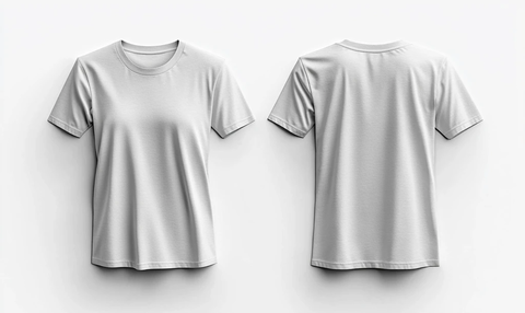 白色T恤模板设计展示