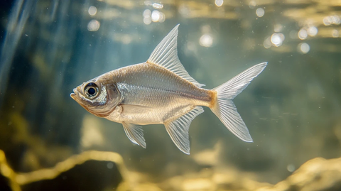 银白鳞片水波轻摇