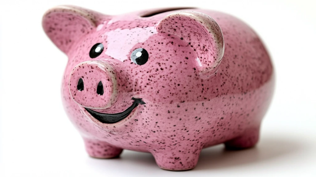 粉色小猪存钱罐