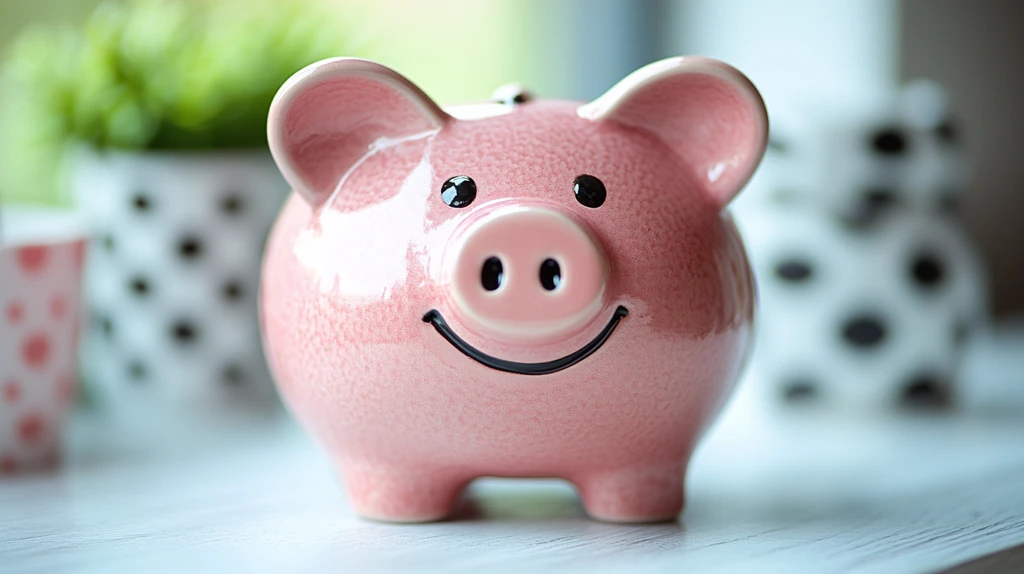 粉色小猪存钱罐