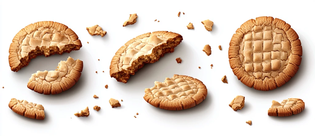 破碎与完整的姜饼对比