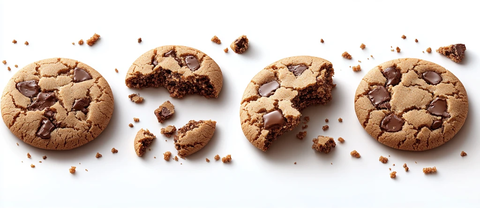 破碎与完整的姜饼对比