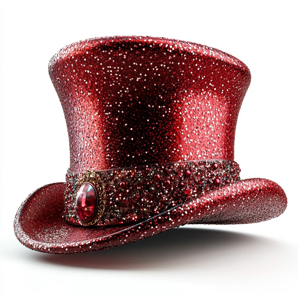 红色闪亮礼帽