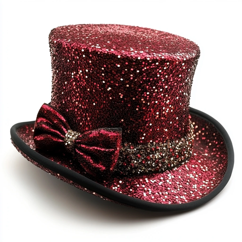 红色闪亮礼帽