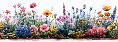 花草地景元素剪贴画