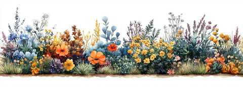 花草地景元素剪贴画