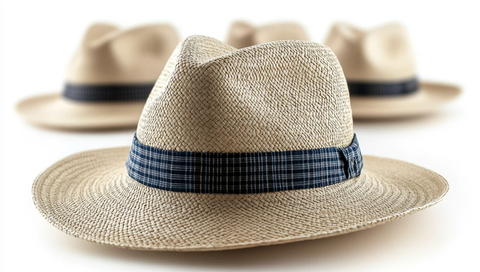 六顶奶油色软呢帽