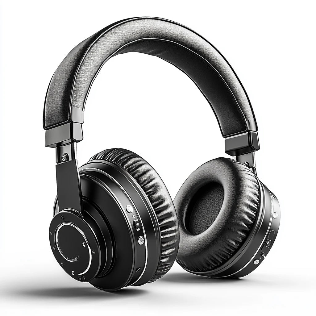 黑色耳机透明背景