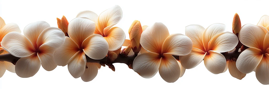 黄色白色鸡蛋花