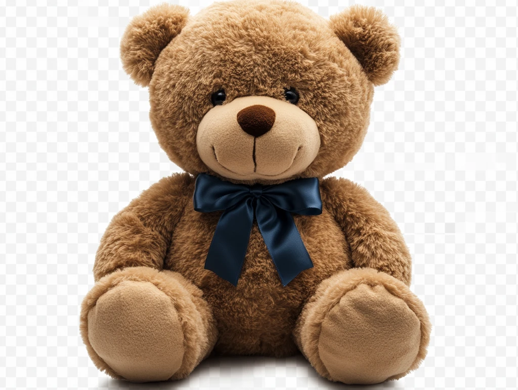 蓝色蝴蝶结泰迪熊玩具