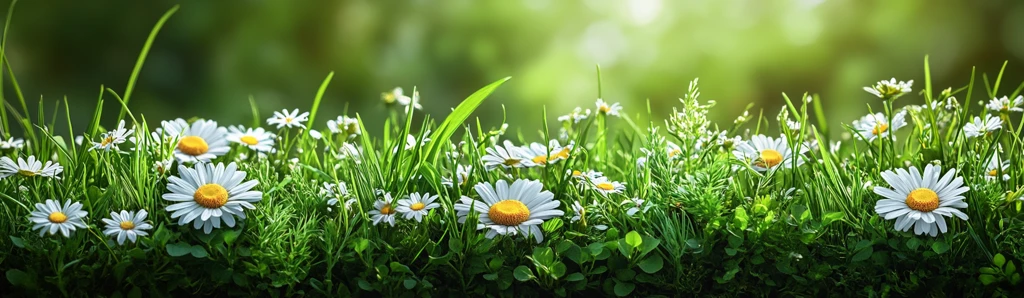 春天草地与雏菊