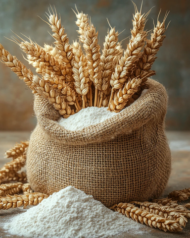 白面粉与麦穗的麻袋