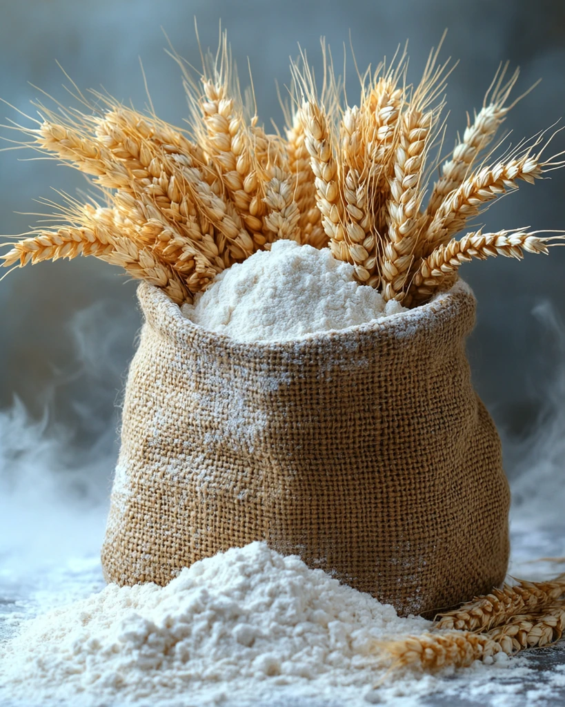 白面粉与麦穗的麻袋