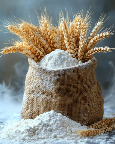 白面粉与麦穗的麻袋