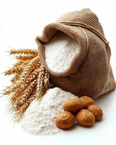 白面粉与麦穗的麻袋