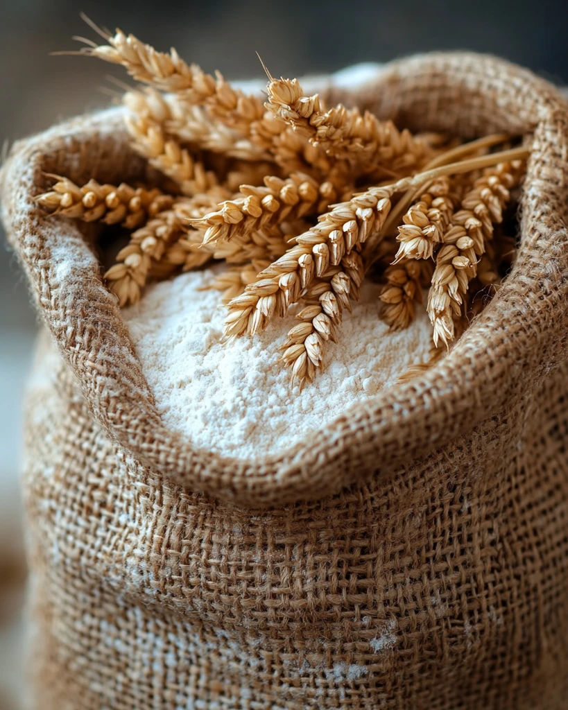白面粉与麦穗的麻袋
