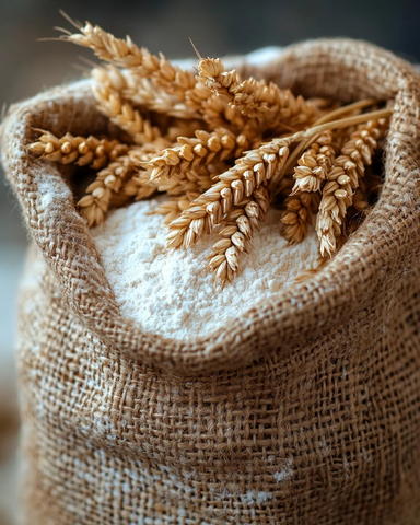 白面粉与麦穗的麻袋