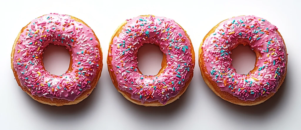 粉色甜甜圈切片