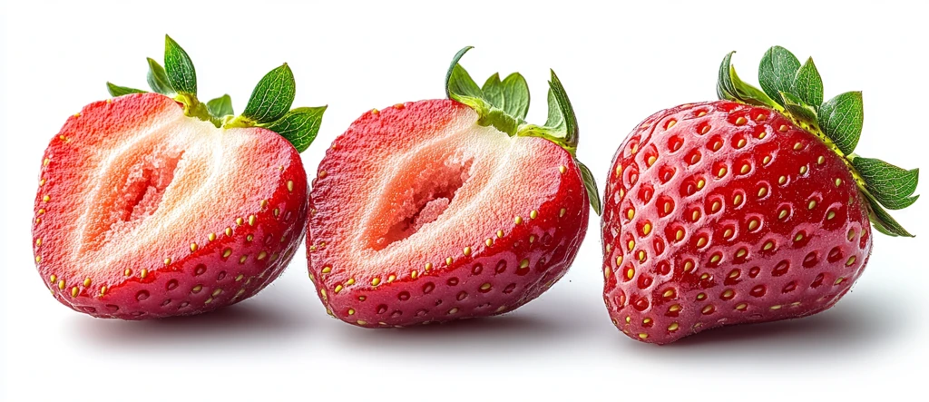 草莓切片与完整草莓