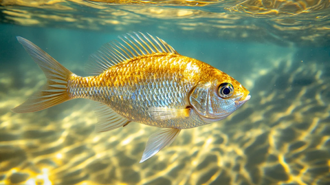 金鳞鲷鱼畅游清澈水