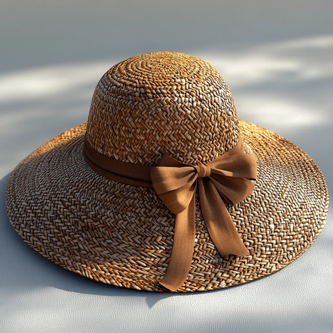优雅宽檐草帽