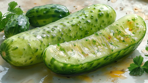 黄瓜切片高清摄影