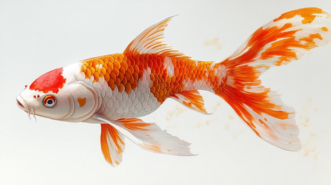 红白锦鲤空中游