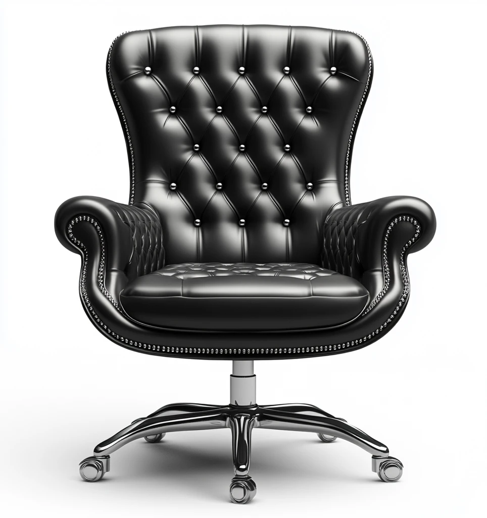 黑色皮革办公椅