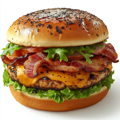 汉堡鸡肉培根生菜