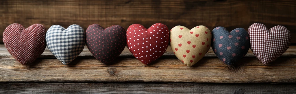 织物心形装饰挂件