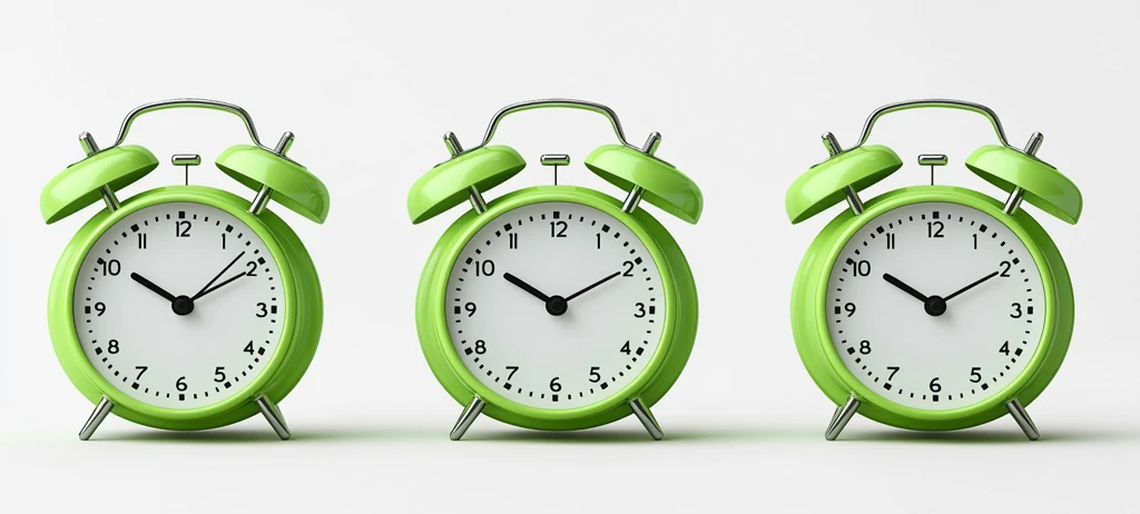 绿色闹钟透明背景
