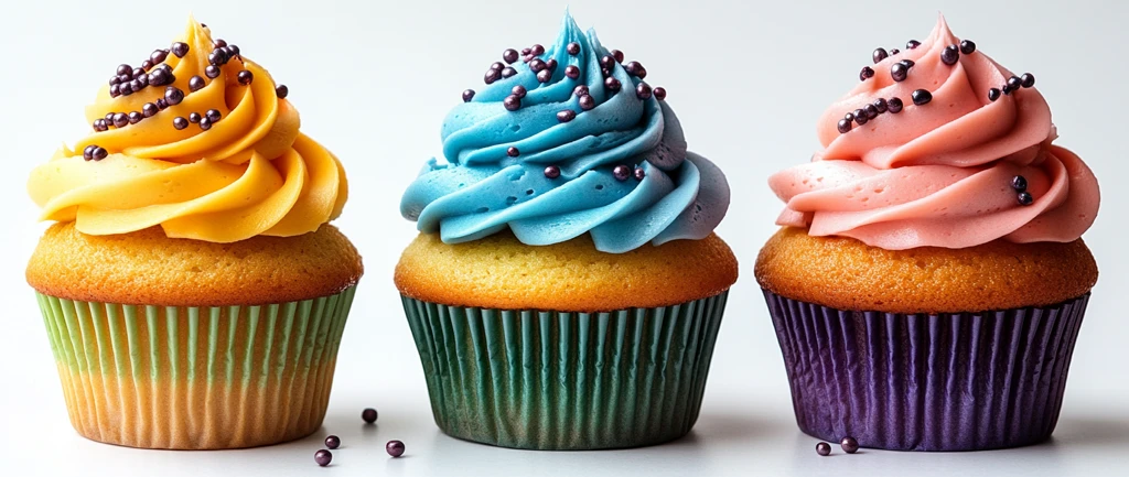 彩色纸杯蛋糕