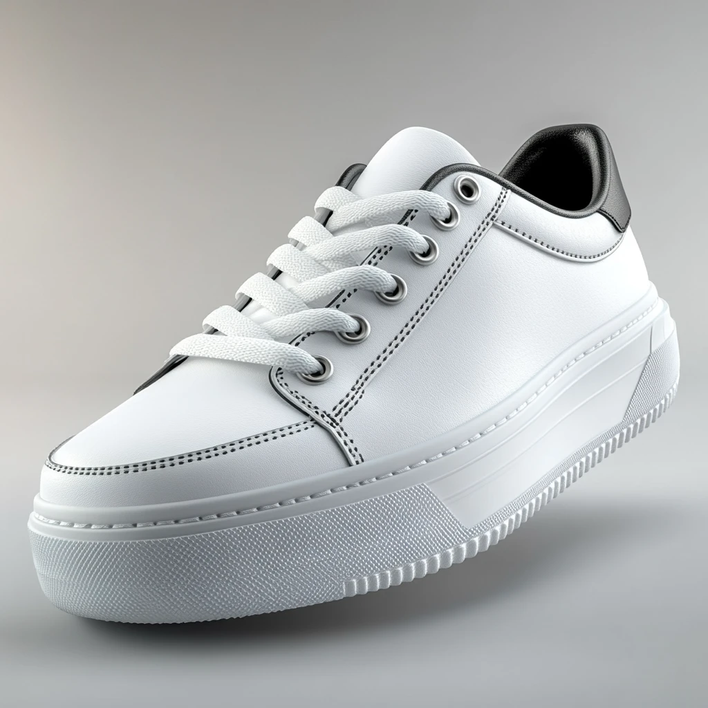 白色休闲平台运动鞋