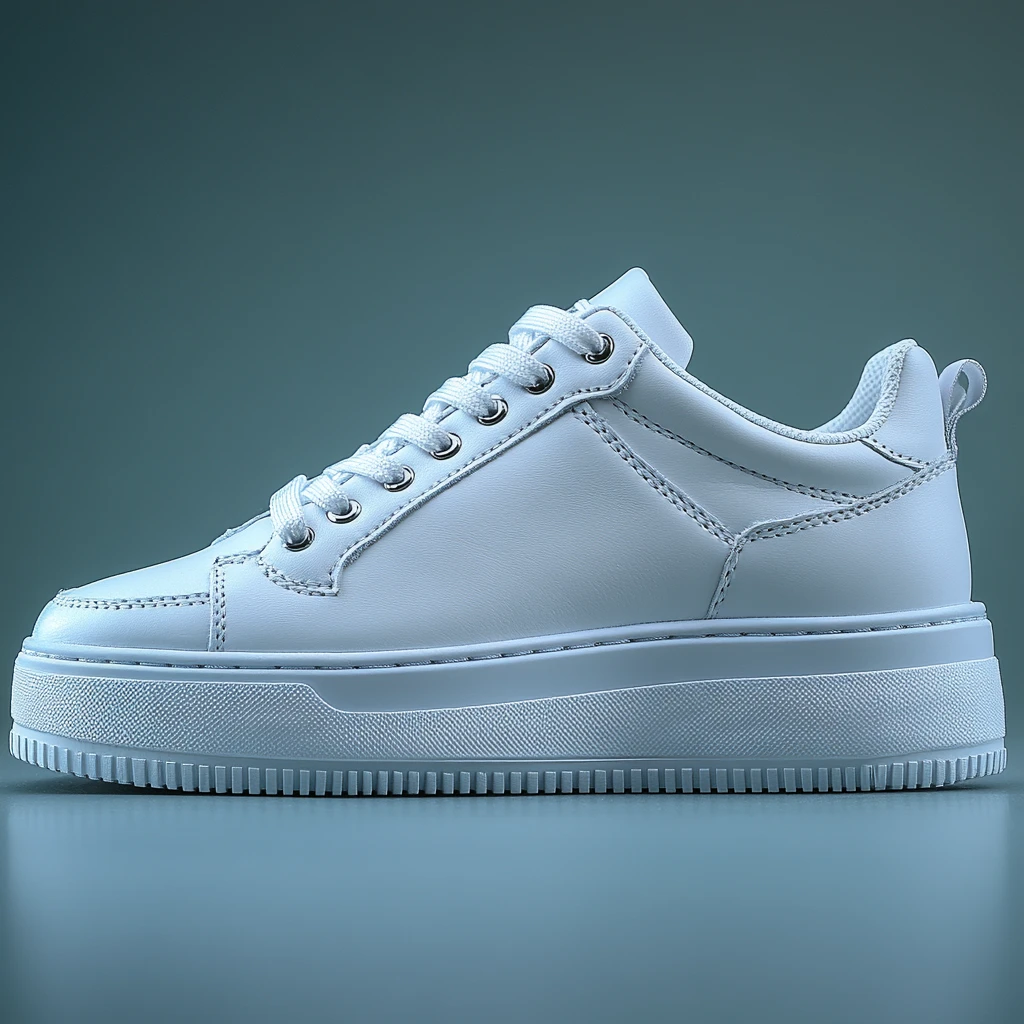 白色休闲平台运动鞋