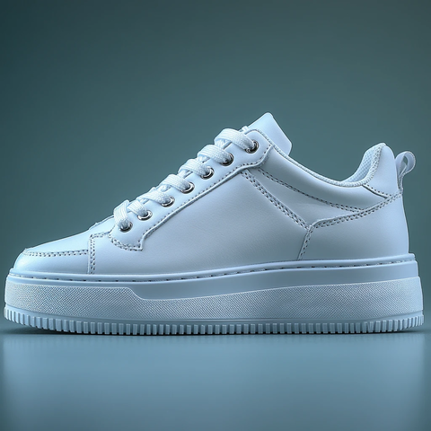 白色休闲平台运动鞋