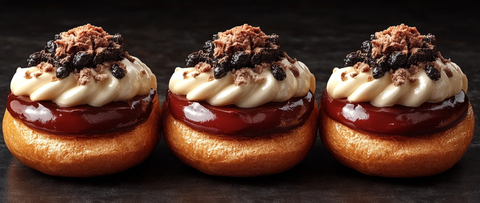 三种不同馅料泡芙