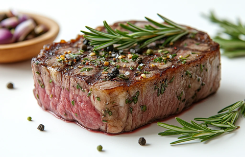 生牛排配迷迭香