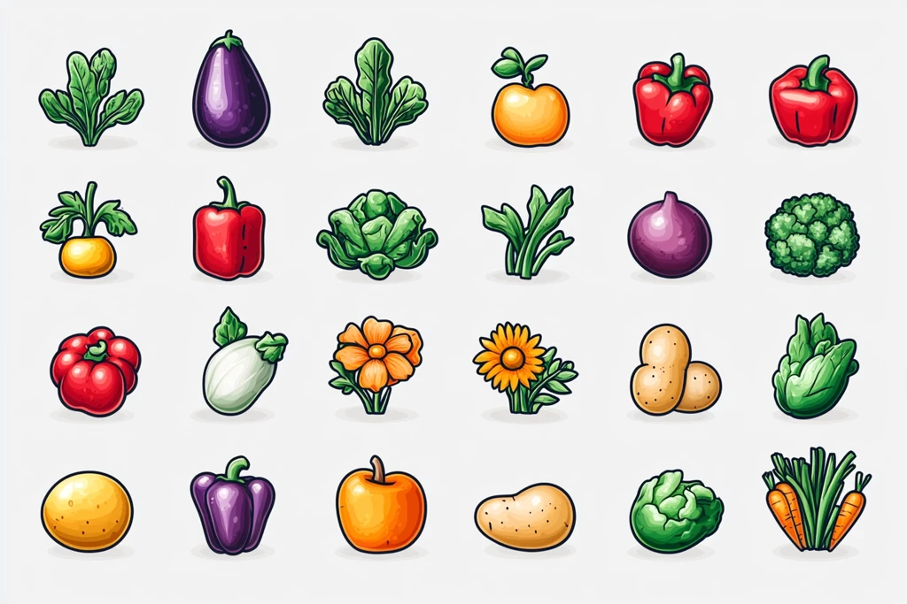 蔬菜卡通图标