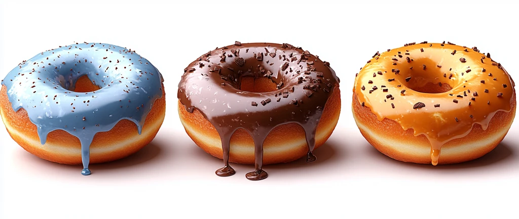 三种真实感甜甜圈