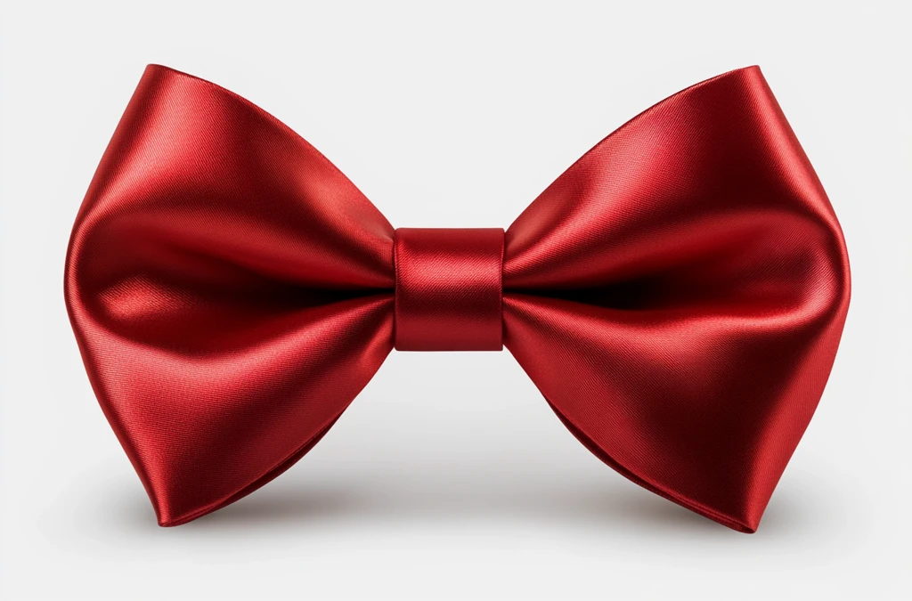 红色领结透明背景