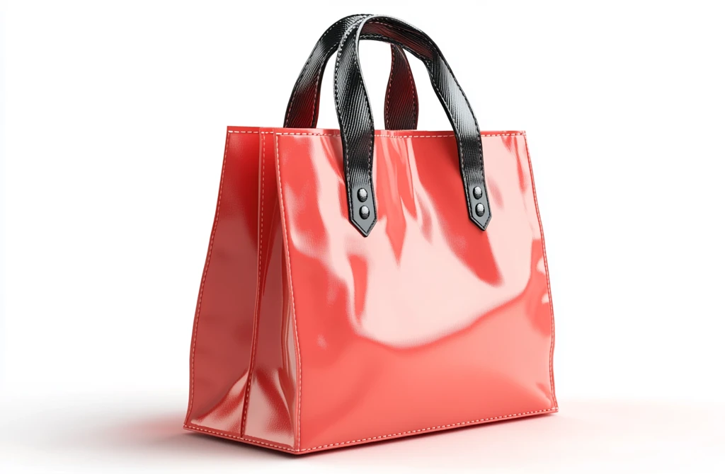 红色购物袋图标