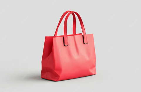 红色购物袋图标