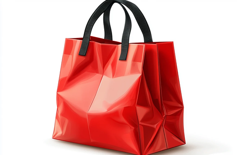 红色购物袋图标