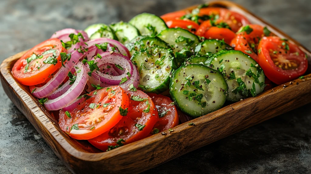 新鲜蔬菜沙拉碗