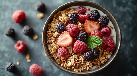 酸奶配麦片和浆果