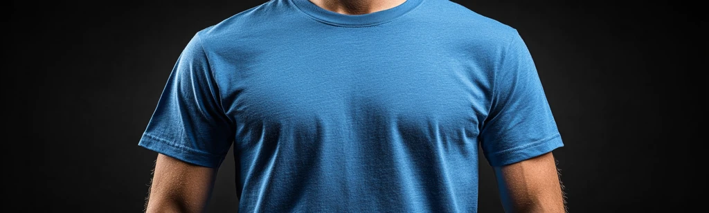 蓝色T恤模板设计